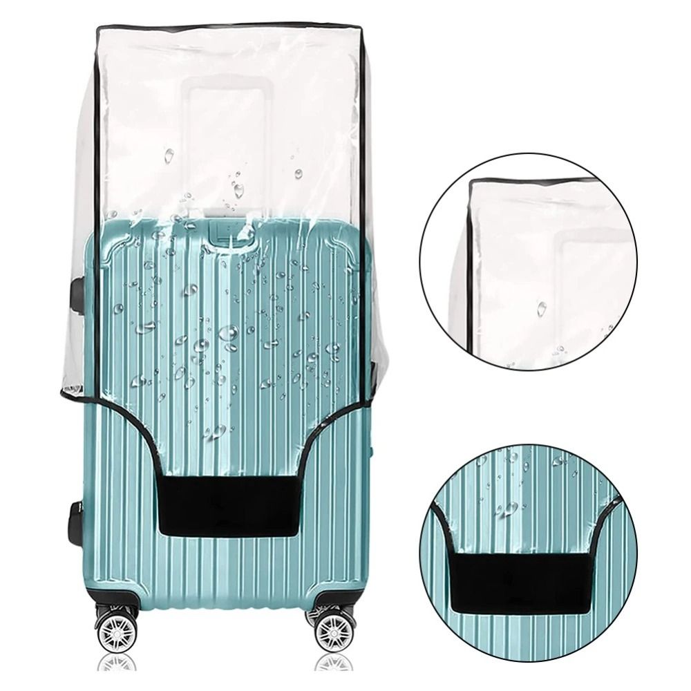 Luggage Protective Cover Transparent - ปลอกหุ้มกระเป๋าเดินทางแบบใหม่ วัสดุ PVC โปร่งใส ป้องกันน้ำ ทนทาน
