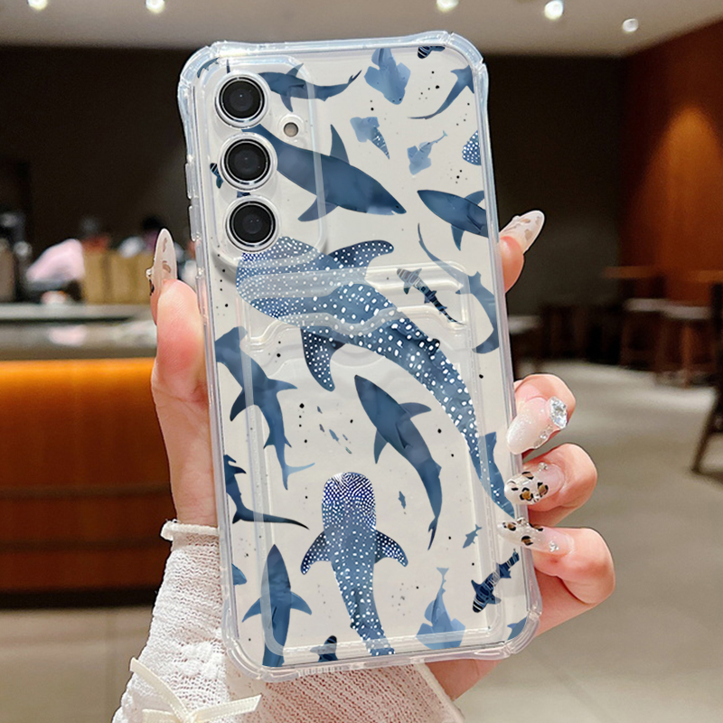 Wallets - Ocean Shark WhaleสําหรับSamsung Galaxy A56 A16