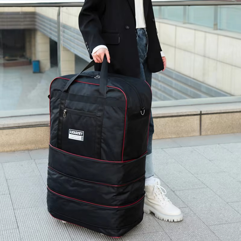 Foldable Rolling Luggage Bag - กระเป๋าเดินทางแบบมีล้อพับได้ ใช้ได้ทั้งชายและหญิง ขยายขนาดได้ ความจุมาก พร้อมล้อลาก