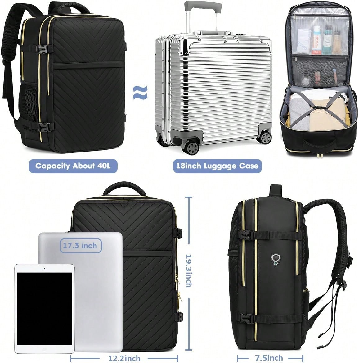 กระเป๋าเป้เดินทางขนาดใหญ่ - กร - Luggage บทวิจารณ์และราคา