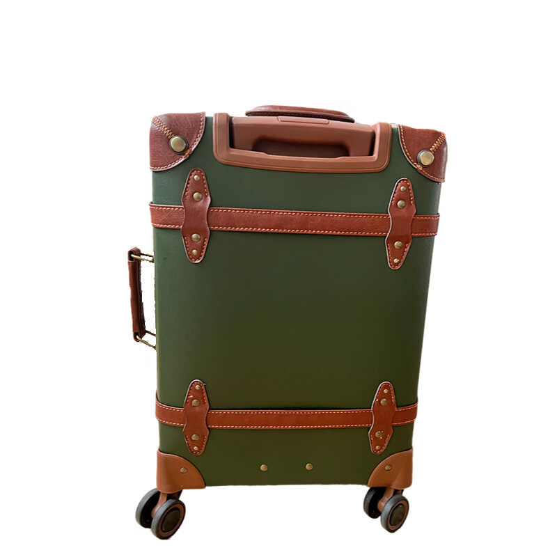 Vintage PU หนังกระเป๋าเดินทางผ - Retro Vintage Trunk Suitcase บทวิจารณ์และราคา