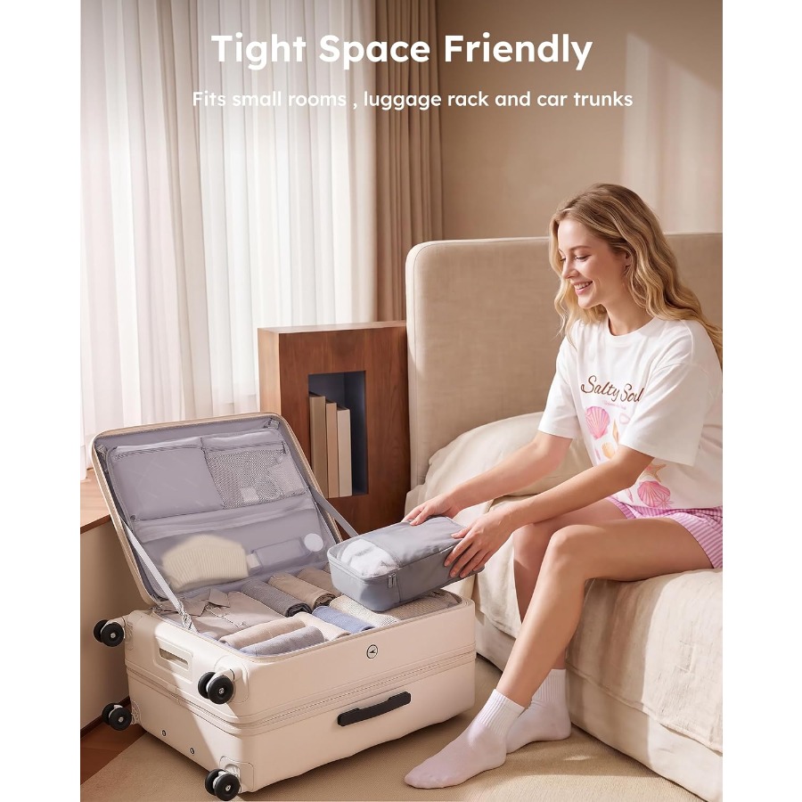 ชุดกระเป๋าเดินทางแบบเปิดด้านบน - Expandable Hard Shell Luggage Set บทวิจารณ์และราคา