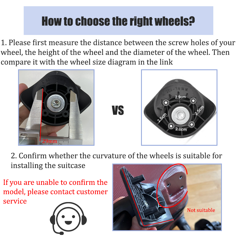 สำหรับชุดซ่อมล้อกระเป๋าเดินทาง - Silent Replacement Luggage Wheels บทวิจารณ์และราคา