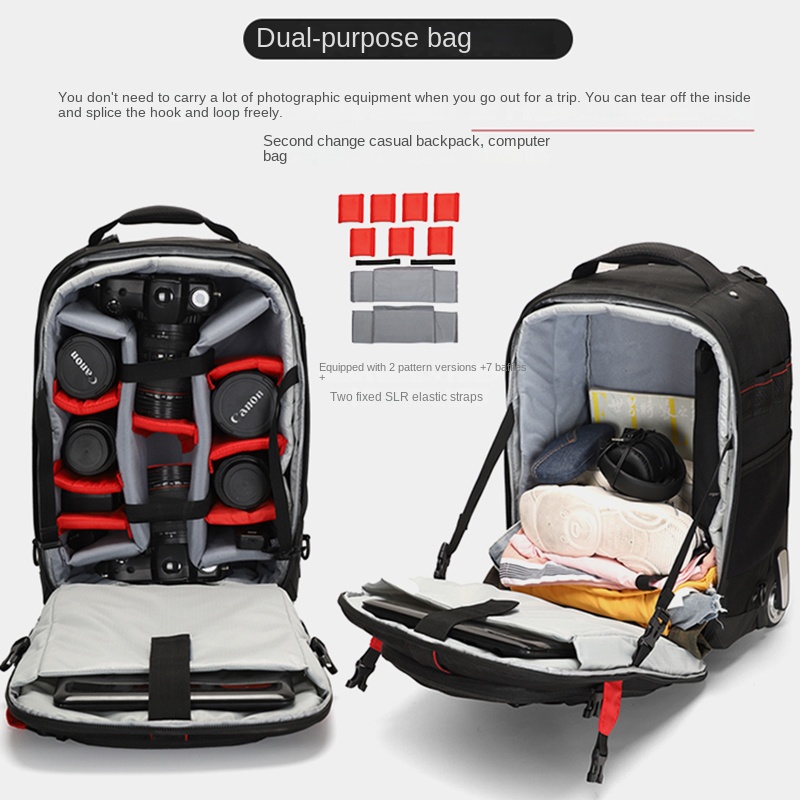 กระเป๋าเป้สะพายหลังสำหรับถ่ายภ - Foldable Rolling Luggage Bag บทวิจารณ์และราคา